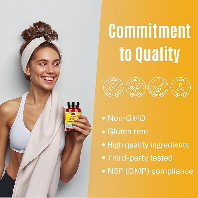 FAMILI+ 90 Days Vegan Vitamin D3 5000IU +K2 900Mcg Softgel with Coconut MCT Oil | 5000IU Plant Source Vitamin D3+750Mcg MK4+150Mcg MK7 | Broad Spectrum K2| Bone Muscel Teeth Overall Health|100% Vegan