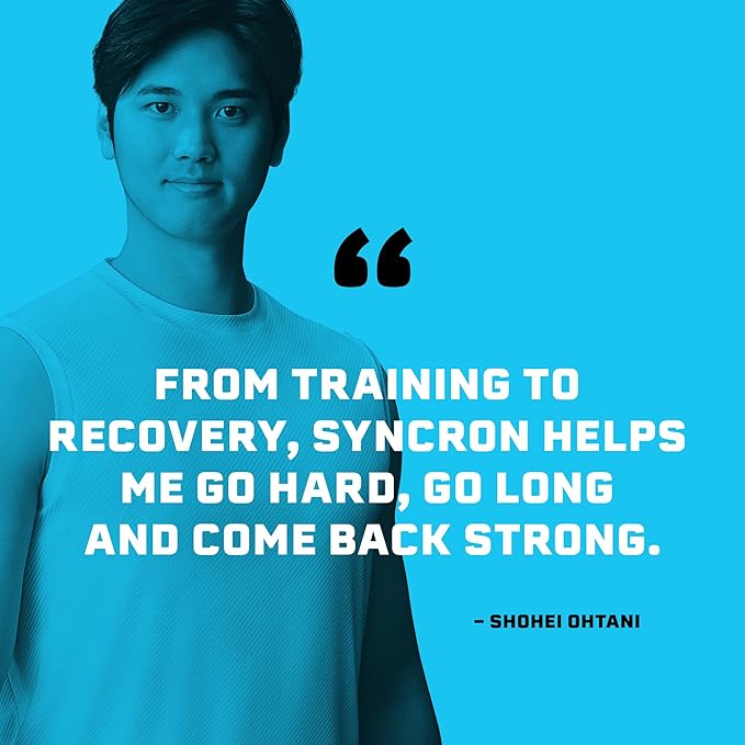 Syncron Pre Workout Sports Drink Backed by Shohei Ohtani, Aluminum Bottle, No Sugar & Caffeine Free Pre Workout Drink with L-Arginine, L-Citrulline & BCAAs for Training, Grapefruit, 6 Pack, 2 oz