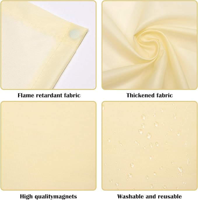 ANGSYLTH 8 Pcs Fluorescent Light Covers - 4 x 2 Feet Covers for Ceiling Lights, 8 x 10 Magnetic Light Filters for Classroom, Office, Hospitals (Warm Yellow)