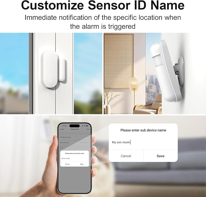 Alarm System for Home Security,24Pcs WiFi/4G Apartment Alarm System with Instant App Alerts,Phone App Control (Smart Life/Tuya) Auto Alarm Dial,Real-Time Alert,Compatible with Alexa,NO Monthly Fees
