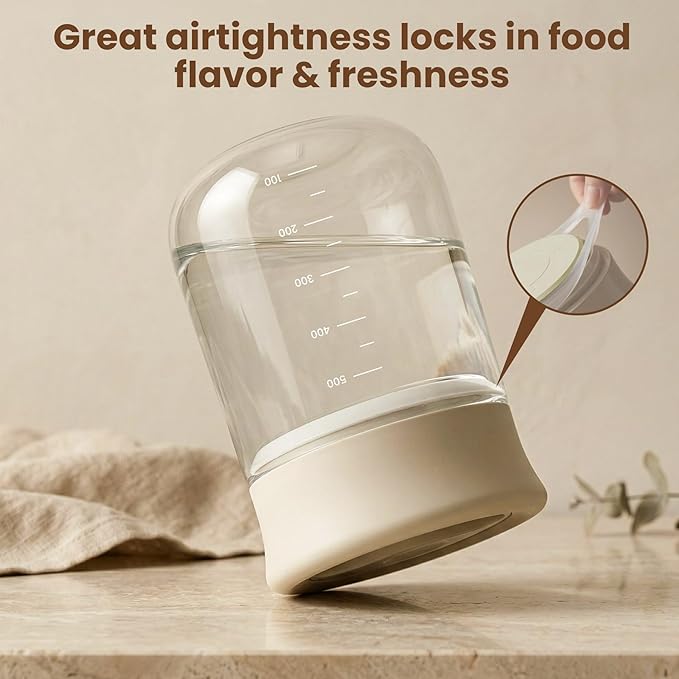 OURCABECUE 2026 Upgrade 90° Rotating Switch Lid Mason Jars (2 pack), 27 oz Wide Mouth Glass Storage Jars, Food Grade Overnight Oats Jars for Food Storage, Pickling, Meal Prep