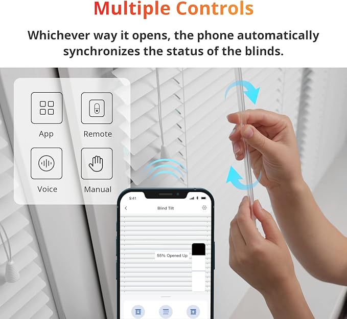 SwitchBot Smart Electric Motorized Blinds Kit - 3Pack with 2.4G WiFil with Remote, Solar Powered, Compatible with Alexa, Google Home and Siri, Light Sensing Control, Unlimited Group Control