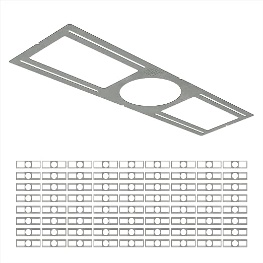 ASD 72 Pack New Construction Mounting Plate Round Hole - 6 Inch Flat Galvanized Steel Wafer Light Rough in Plate, Shallow Light Fixture Mounting Bracket for LED Recessed Lighting