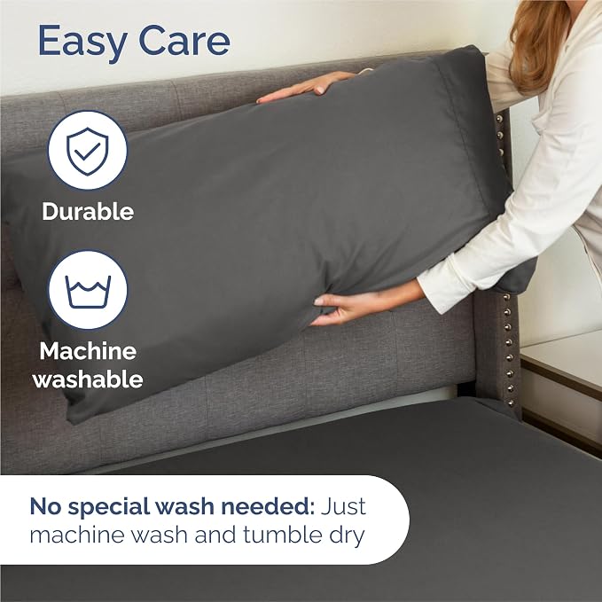 Cal King 6 Piece Sheet Set - Comfy Breathable & Cooling - Ultra-Soft Hotel Luxury Bedding Set w/ 8-16 Inch Deep Pockets - 1 Flat & 1 Fitted Sheet & 4 Pillowcases - Wrinkle Free & Easy Care - Charcoal
