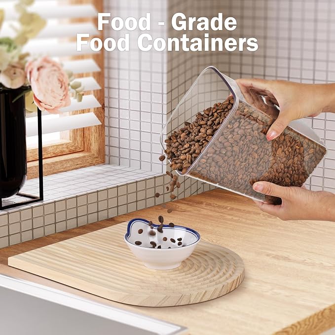 Melovom 12 Pcs Pop Food Storage Containers Airtight Food Storage Containers Set with Lids Kitchen Pantry Organization and Storage, 3.4Qt, 2.8Qt, 2.1Qt, 1.2Qt