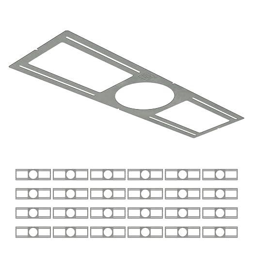 ASD 24 Pack New Construction Mounting Plate Round Hole - 6 Inch Flat Galvanized Steel Wafer Light Rough in Plate, Shallow Light Fixture Mounting Bracket for LED Recessed Lighting