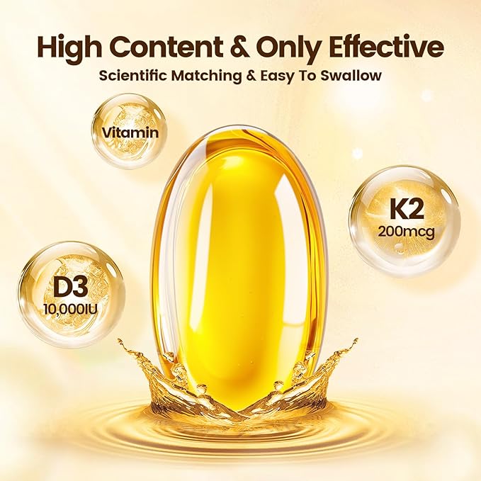 VivoNu 24-in-1 Vitamin B Complex Gummies for Women and Men＋ D3 K2 10000 IU with MK7-300 Virgin Coconut Oil Softgels