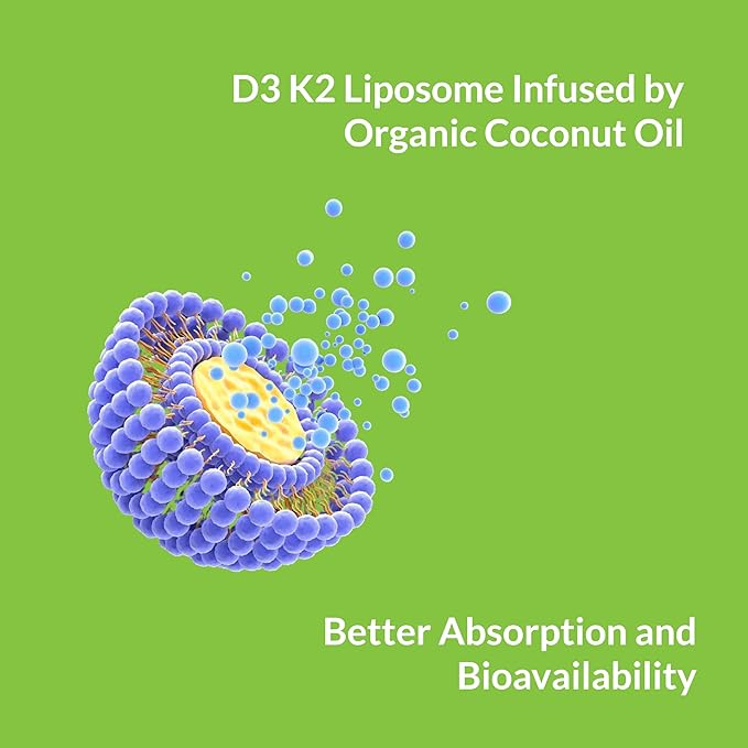 UpNourish リポソームビタミンD3 50000 IU (ビタミンD3 50000) 1000 mcg ビタミンK配合、高用量ビタミンD3 K2、ビタミンD 50000 IU K1、K2 MK-4、MK-7配合、ミニソフトジェル120粒