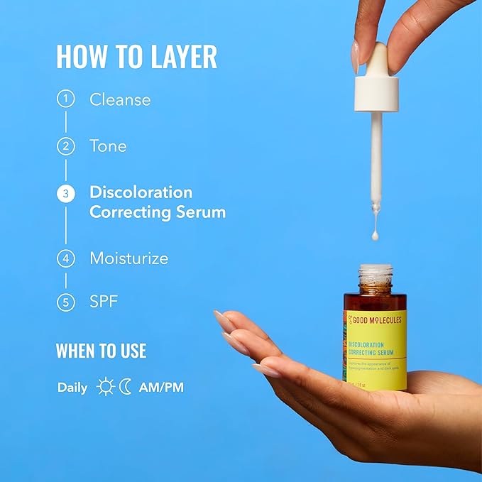 Good Molecules Discoloration Correcting Serum Pack de 3 – 30 ml chacun | Sérum à l'acide tranexamique et à la niacinamide pour les taches brunes et l'hyperpigmentation, Soin du visage