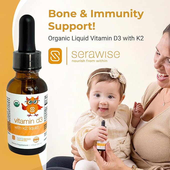 Vitamine D3 liquide bio avec K2 par le Dr Ana Maria Temple | Favorise la solidité des os et la santé immunitaire | Certifié biologique USDA | Base d'huile d'olive pour une meilleure absorption | 30 ml