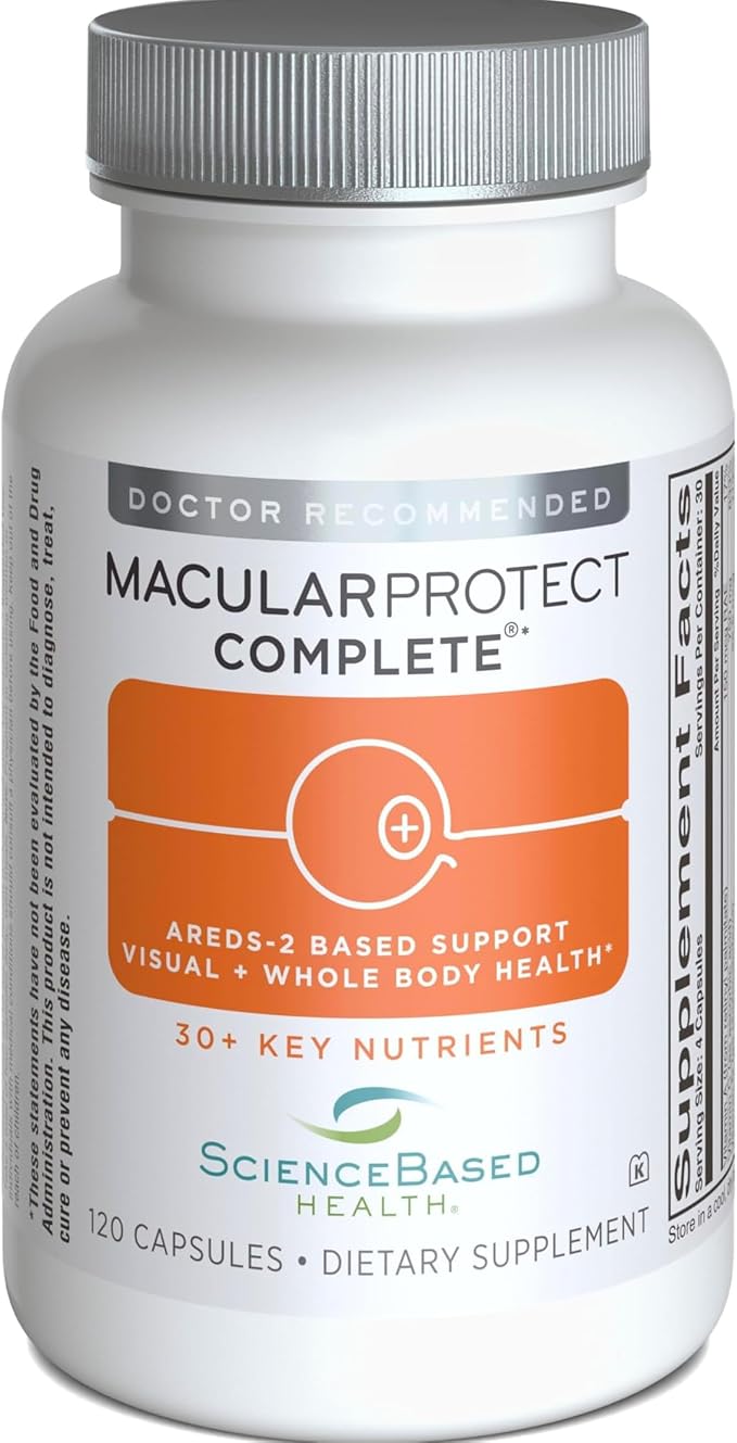 ScienceBased Health MacularProtect Complete – AREDS 2 Eye Health Supplement & Daily Multivitamin – 30+ Nutrients with Lutein & Zeaxanthin – Supports Vision & Whole Body Health – 120 Capsules