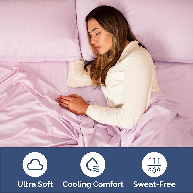 Cal King 6 Piece Sheet Set - Comfy Breathable & Cooling - Soft Hotel Luxury Bedding Set with 8-16 Inch Deep Pockets - 1 Flat & 1 Fitted Sheet & 4 Pillowcases - Wrinkle Free & Easy Care - Light Pink