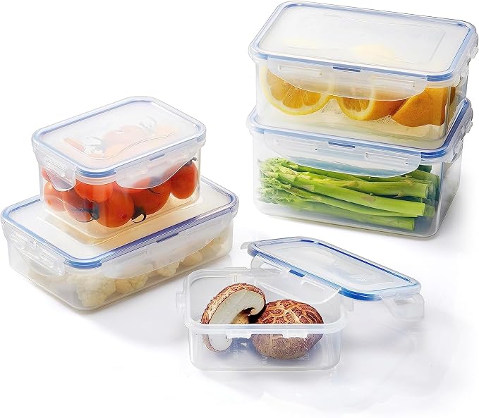 (Pack of 6) Lock & Lock Airtight Square Food Storage Container 29.41-oz / 3.68-cup