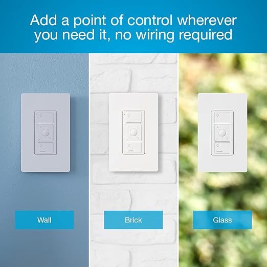 Lutron Caséta Wireless Smart Lighting Dimmer Switch for ELV+ Bulbs with Pico Remote, White