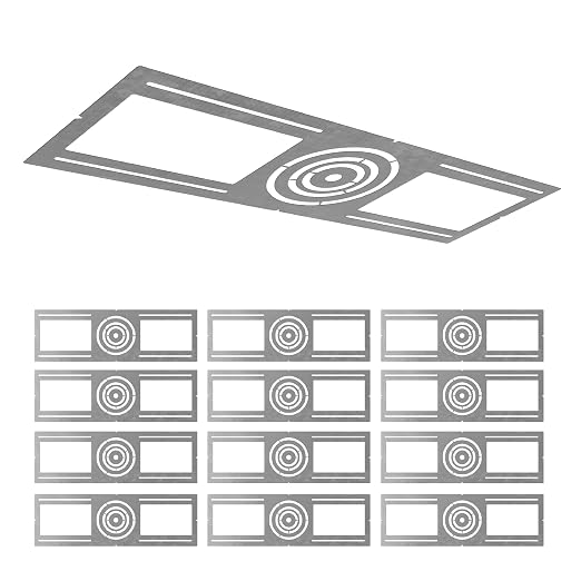 ASD 12 Pack New Construction Mounting Plate Round Hole - 3/4/6 Inch Flat Galvanized Steel Wafer Light Rough in Plate, Universal Light Fixture Mounting Bracket for LED Recessed Lighting