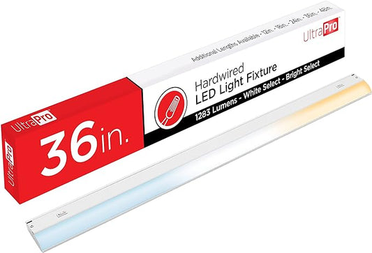 UltraPro 36 inch Hardwired Under Cabinet Lights, 3 Color Settings - 2700K/4000K/5000K - Warm White, Cool White, and Daylight, Under Cabinet Lighting, Dimmable Under Counter Lights for Kitchen, 45369