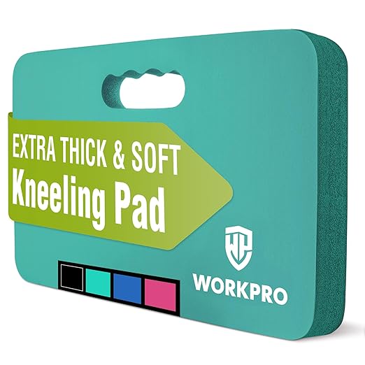 WORKPRO Extra Thick Kneeling Pad, Soft NBR Foam Cushioning for Knee, Large Foam Kneeler Mat for Gardening, Bathing Baby, Exercise, Workout Supplies, 17.5 x 11 x 1.5 in, Robin's egg Blue