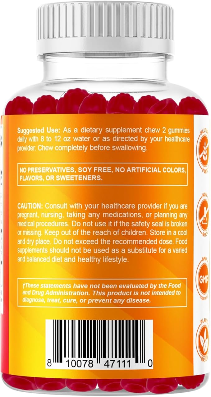 Vitamatic Bonbons Gommes Vitamine D3 et K2 (Lot de 2, 60 unités) Soutient la santé des os, la santé cardiaque, l'absorption du calcium et la fonction immunitaire À base de plantes, Sans OGM, Sans gluten