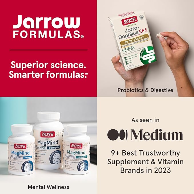 Jarrow Formulas Pantothenic Acid B5 500 mg - 100 Veggie Caps - Essential B Vitamin - Energy Production & Metabolism Support - 100 Servings (Pack of 2)