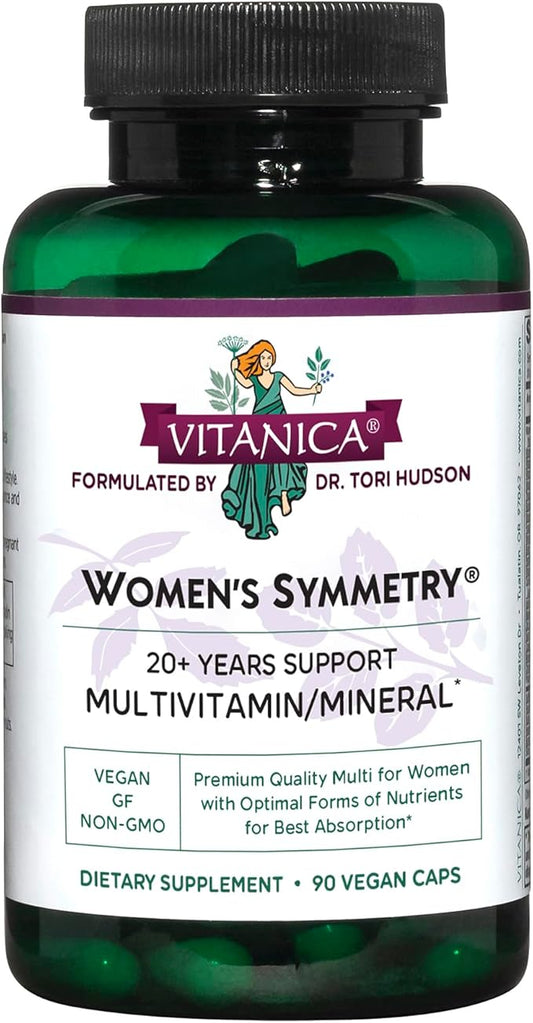 Vitanica Women's Symmetry, Multivitamines et Minéraux à Haute Puissance, Végane, 90 Gélules