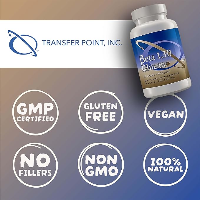 Transfer Point Immune Support Supplement 高純度ベータグルカン 500mg/カプセル (b-グルカン食物繊維) (1個パック)