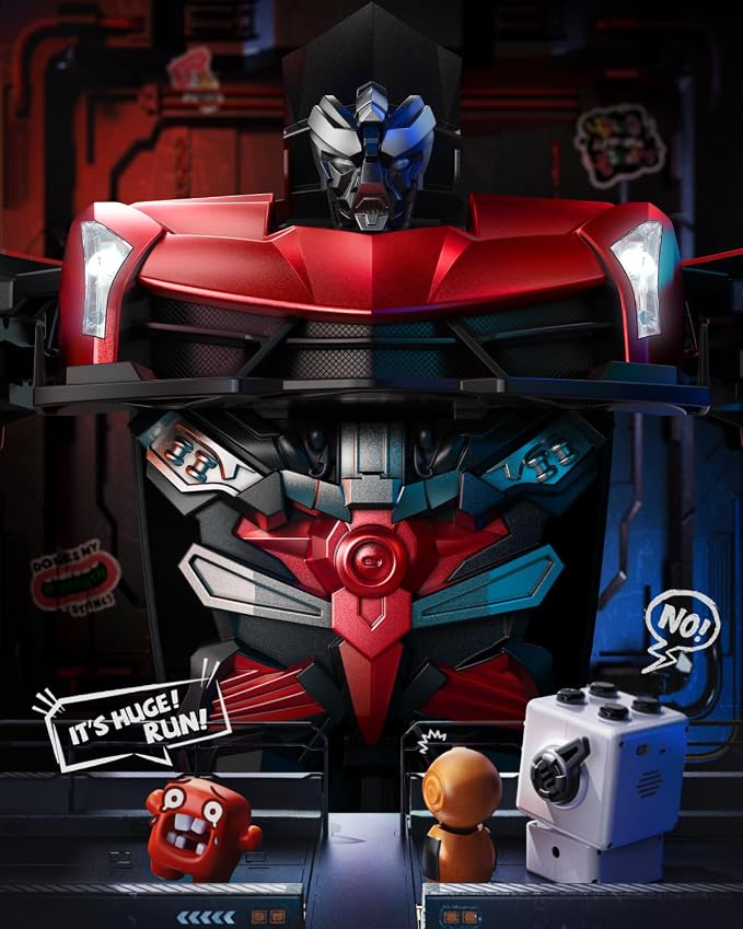 Veeniix V992 Transform Remote Control Car,Transform Robot RC Cars,1:14 Scale,2-in-1 Robot Toy Car with Sound & Light,Gesture Sensing,Automatic Deformation,Great Gifts Toys for Boys and Girls 4-6 (Red)