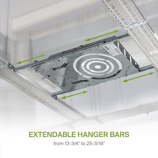 ASD 6 Pack New Construction Mounting Plate Round Hole - 3/4/6 Inch Adjustable Galvanized Steel Wafer Light Rough In Plate, Universal Light Fixture Mounting Bracket with Extendable Hanger Bars