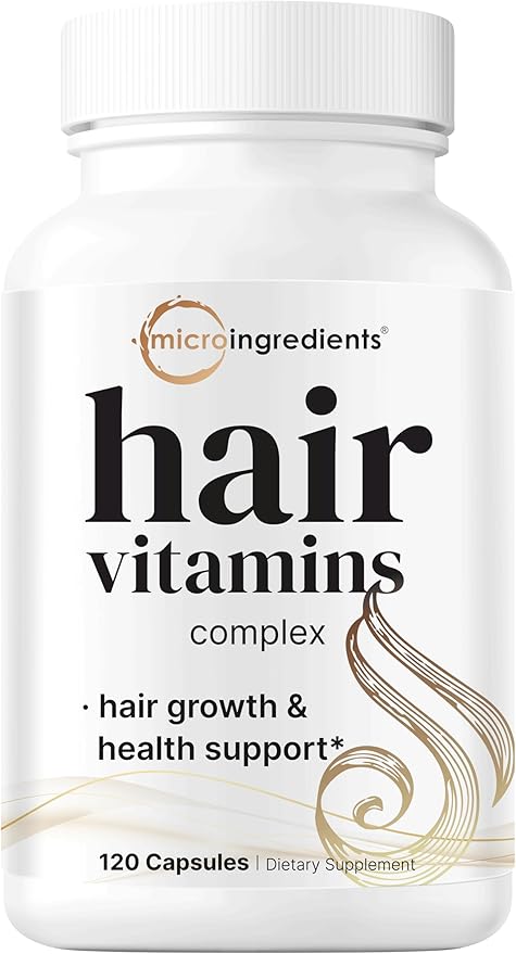 Micro Ingredients Vitamin D3 5,000iu + K2 100mcg Softgels & Hair Vitamins Complex Capsules Bundle 2 Pack | Essential Sunshine Vitamins | 14-in-1 Advanced Hair Growth Support