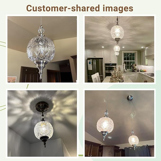Vintage Pendant Lights Kitchen Island Set of 2, Brass Bathroom Pendant Light with Small Detachable Glass, Modern Classic Adjustable Hanging Light for Kitchen, Hallway, Table, G9 Base, Brown Bronze