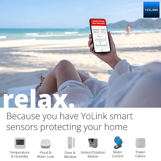 Smart Wireless Temperature Sensor/Humidity Sensor Wide Range (14 to 122 Degrees) for Fridge Monitoring Pet Cage/Tank Monitoring, Smartphone Alerts, Compatible with Alexa IFTTT - Hub Included