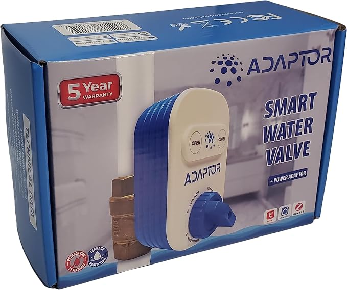 Smart Zigbee 3.0 Water Shut Off Valve 3/4" | Automatic Shut Off Valve for Leak Detection Sensors, Tuya Smart Compatible, Requires Zigbee Hub & Sensors | IP55 Waterproof, Built-in Capacitor