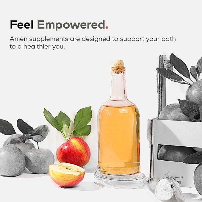 Amen Vitamine D, K2 & Zinc, Cholecalciférol D3 5000 UI, Mélange biologique d'aliments entiers avec de la pomme, de la myrtille, de la canneberge, des fruits en poudre de sureau, Supplément végétalien, Vitamines D3 K2, Sans OGM - 60 gélules