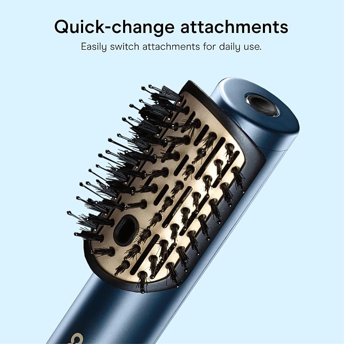 Conair DigitalAire Air Styling System | 4-in-1 Drying and Styling System with 4 Attachments to Detangle, Straighten, Volumize, Dry, Dark Blue, 997L