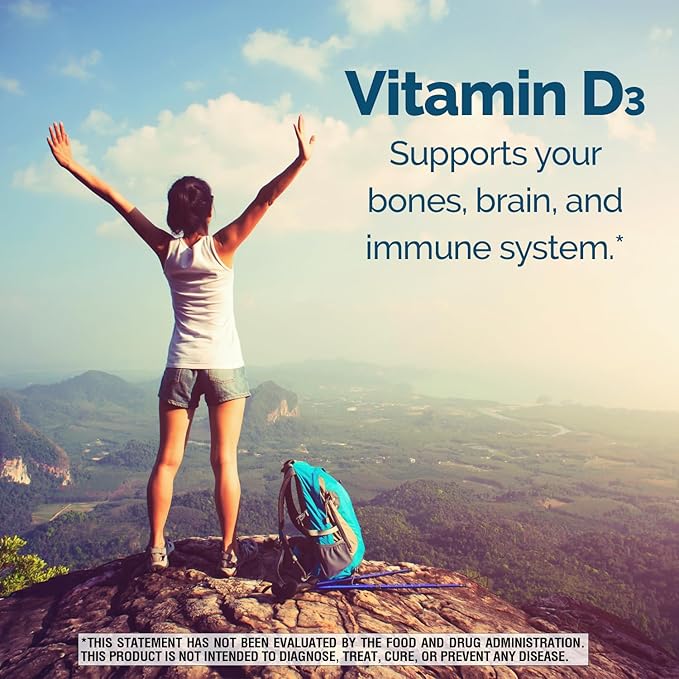 Nature's Wonder Vitamin D3 2000iu (50mcg), 1 Year Supply to Support Bone Health, Immune System, and Promotes Calcium Absorption, Gluten Free, 360 Softgels