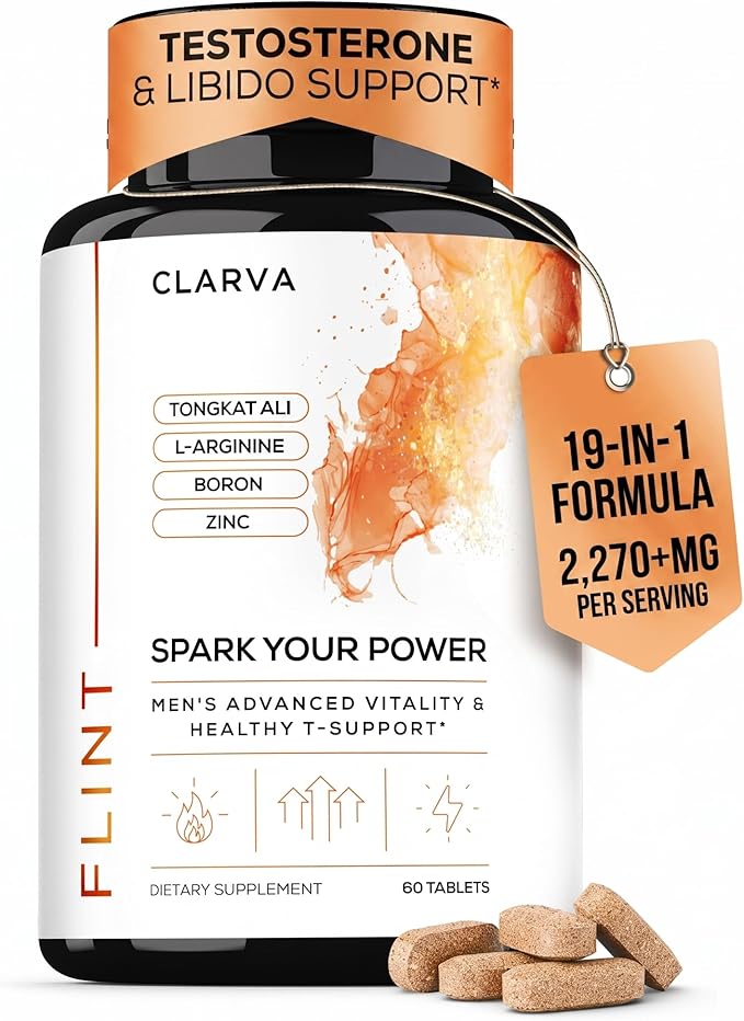 Mens Testosterone Booster & Libido Support for Men - Drive, Strength & Peak Performance w. Tongkat Ali, Maca, Zinc & Boron - Male Enhancing Supplement & Mens Libido Boost – 3rd Party Tested, 60 Tabs