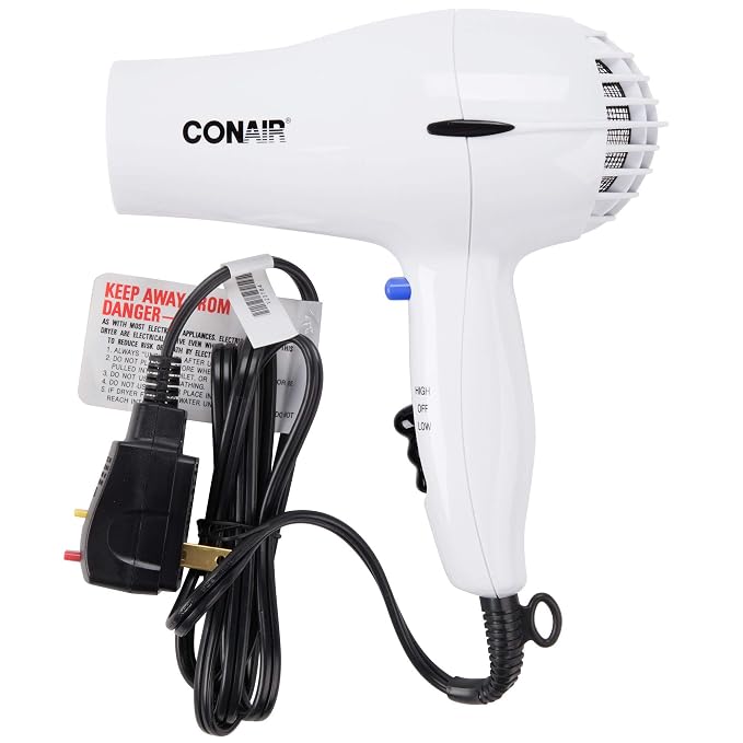 Hairdryer,Handheld,White,1600 Watts