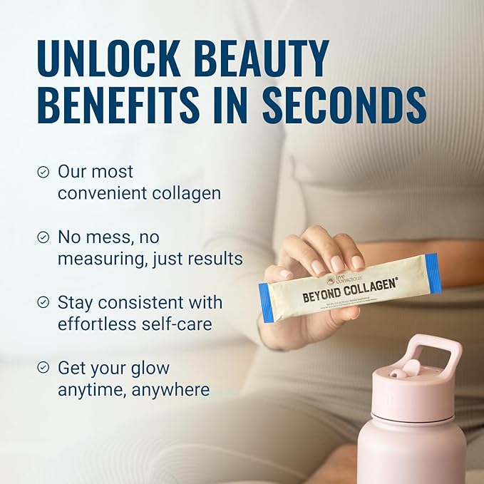 Live Conscious Beyond Collagen Multi Collagen Powder for Women w/Types I, II, III, V & X - Keto Friendly, Hydrolyzed Collagen Peptides Powder Blend w/Biotin & Vitamin C 41 Servings