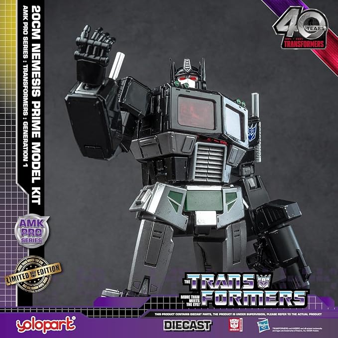 YOLOPARK Transformers G1 Nemesis Prime with Upgraded Weaponry,7.87 Inch Highly Articulated Collectible Transformers Action Figure for Ages 15 and Up,No Converting Transformer Toys