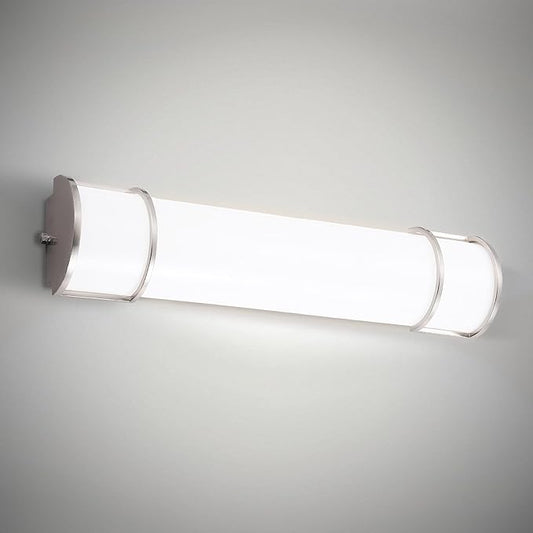 ASD LED 30" Vanity Flush Mount Light Fixture, Linear Bathroom Lighting Bar | 3CCT, Dimmable, Energy Star, ETL Listed | 28W 2425LM 3000-5000K 120V | Long Bath Wall Sconce Over Mirror | Nickel