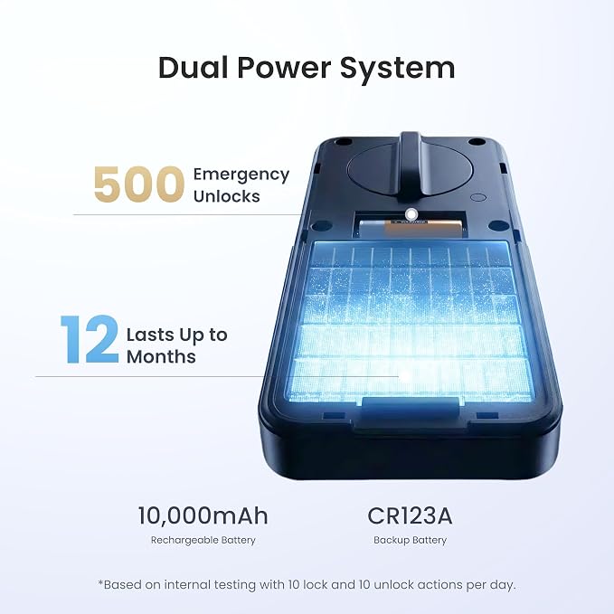 SwitchBot Lock Vision Pro Smart Lock, 3D Face Recognition + Palm Vein + Fingerprint, Keyless Entry Deadbolt for Front Door, 12-Month Battery, WiFi No Hub, Auto-Lock, Matter, Apple Home, Alexa, Google