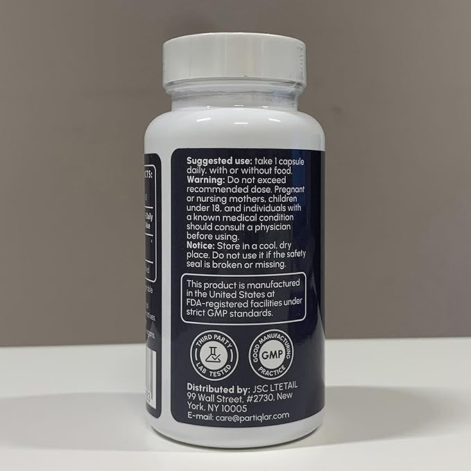 Supplément NR partiQlar - Capsules de Nicotinamide Riboside Haute Pureté - Booster de NAD+ pour l'Anti-Âge, l'Énergie Cellulaire et la Réparation - Alternative au NMN - 60 Capsules Végétales