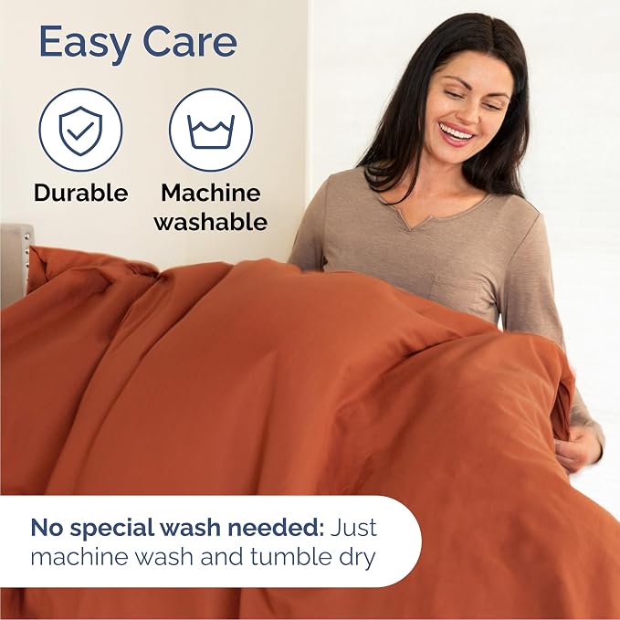 Queen 6 Piece Sheet Set - Comfy Breathable & Cooling - Ultra-Soft Hotel Luxury Bedding Set w/ 8-16 Inch Deep Pockets - 1 Flat & 1 Fitted Sheet & 4 Pillowcases - Wrinkle Free & Easy Care - Terracotta