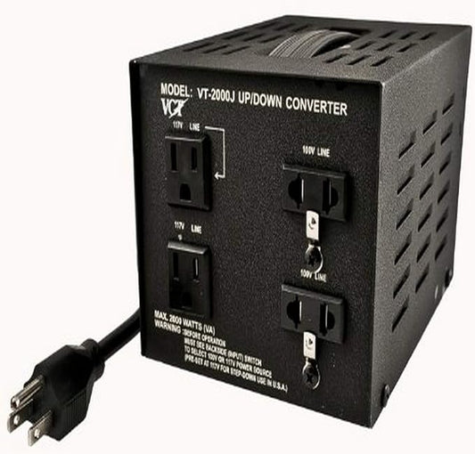 VCT VT-2000J - Japanese Step Up/Down Voltage Transformer Converts Japan 100 Volts To 110V OR Vice Versa - 2000 Watt