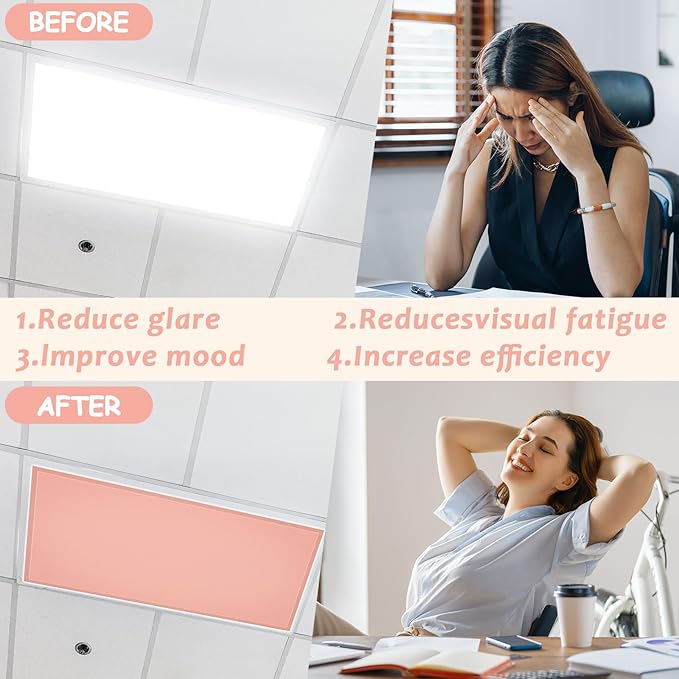 6 Pcs Fluorescent Light Covers with 60 Magnets Decorative for Classroom Ceiling Lights 4 x 2 Feet Magnetic Light Cover Filter Easy Install for Office Hospital Home Ceiling Supplies (Retro Rainbow)