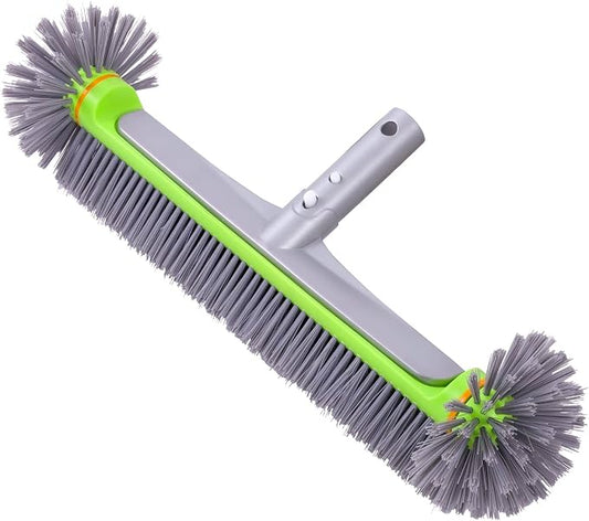 Sepetrel Pool Brush Head for Cleaning Walls,Heavy Duty Inground/Above Ground Swimming Pool Round Scrub Brushes with Premium Strong Bristle & Reinforced Aluminium Back