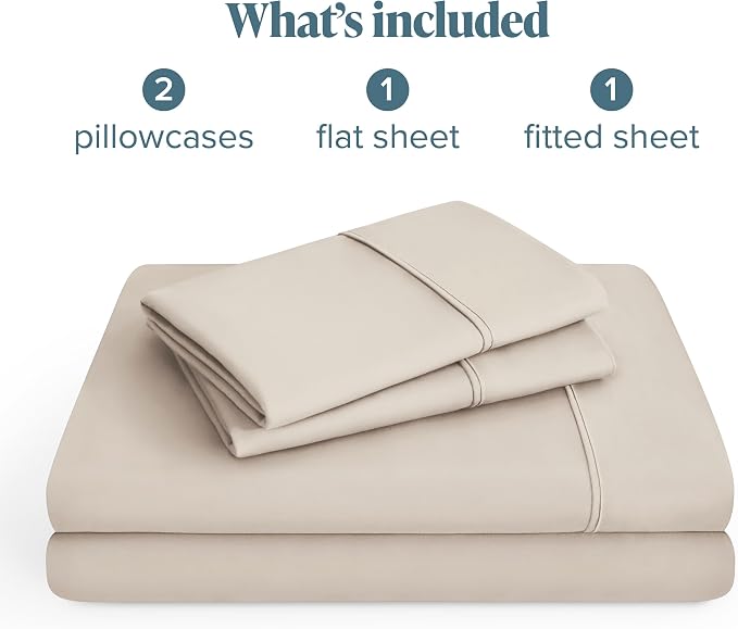 Bare Home Full XL Sheet Set - 1800 Ultra-Soft Microfiber Full Extra Long Bed Sheets - Double Brushed - Deep Pockets - Easy Fit - 4 Piece Set - Bedding Sheets & Pillowcases (Full XL, Wheat)