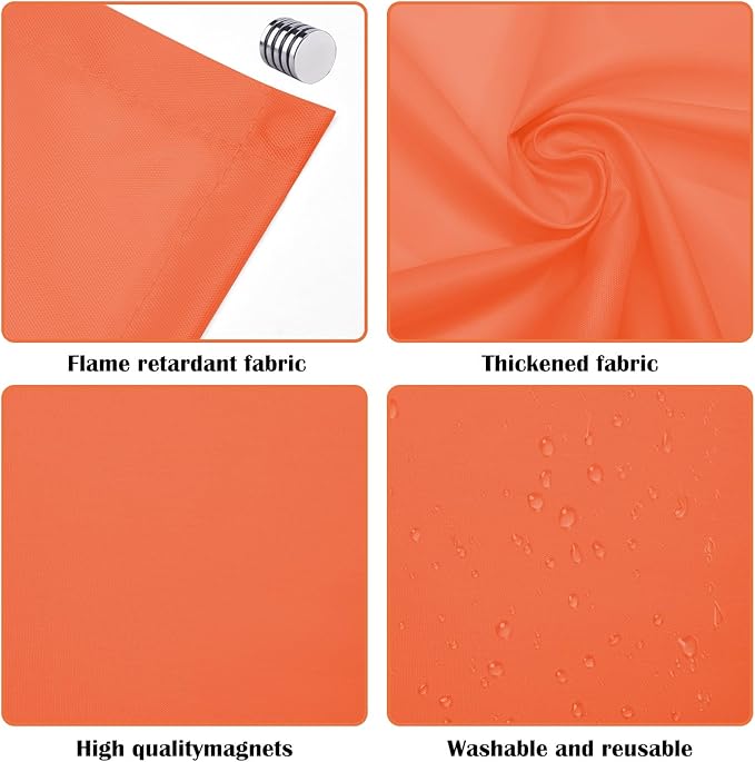 ANGSYLTH 8 Pcs Fluorescent Light Covers - 4 x 2 Feet Covers for Ceiling Lights, 8 x 10 Magnetic Light Filters for Classroom, Office, Hospitals (Amber)