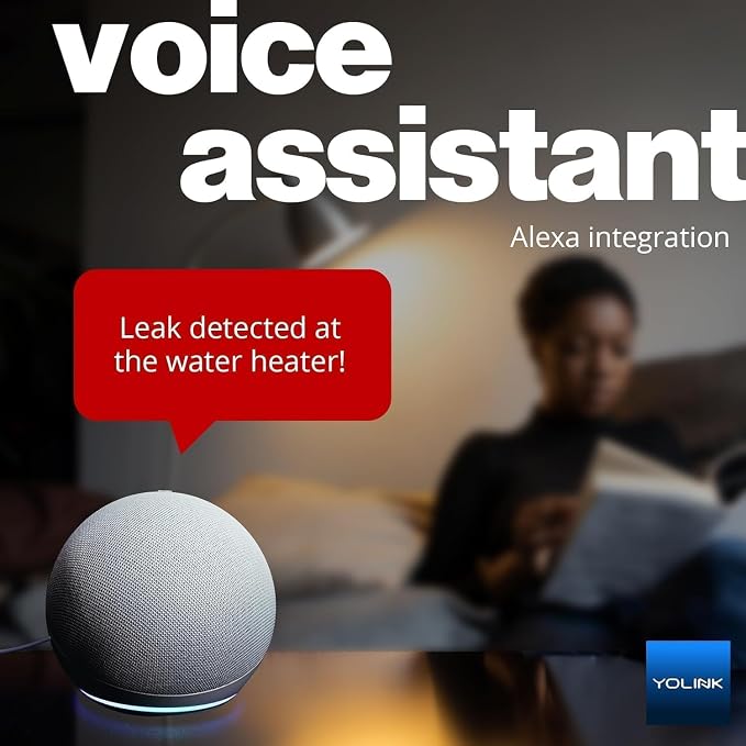 YoLink Water Leak Starter Kit: Hub + 2 Leak Sensor 4 (105 dB Siren), LoRa Long-Range, App/SMS/Email Alerts, D2D Offline, 2 AAA Up to 5-Year Battery, Compatible with Alexa/IFTTT/Home Assistant