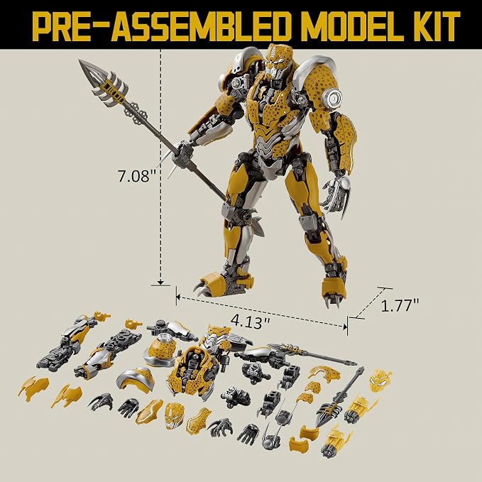 YOLOPARK Transformers Toys Rise of The Beasts Movie Cheetor Action Figure with Bumblebee’s Weaponry - Kids Ages 8 and Up,7.08 Inch