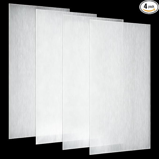 Pushglossy 4 Pack 22.5" x 46.5" x 0.2" Fluorescent Light Covers Classroom Office Diffuser Panels Cuttable for 2x4ft Drop Ceiling Light Polycarbonate Replacement Cover for Hospitals Home (Clear)